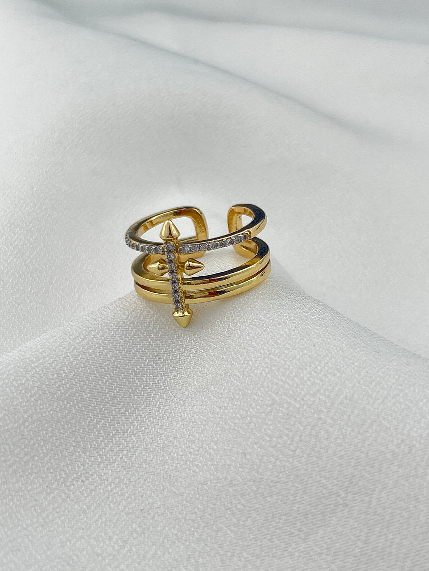 Edelstahl Verstellbarer Pfeil Ring