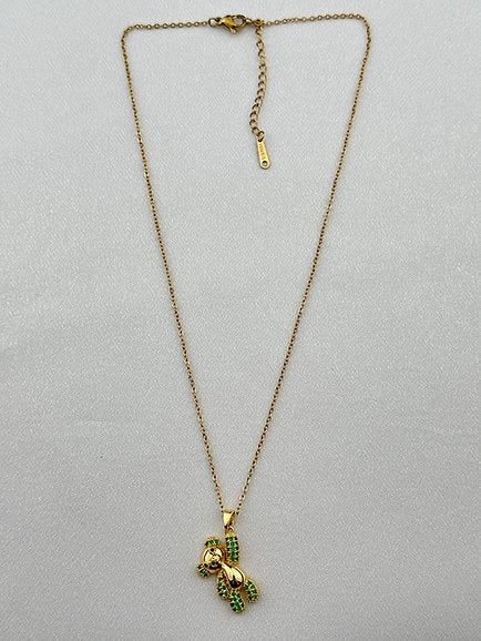 Emerald Teddy Halskette