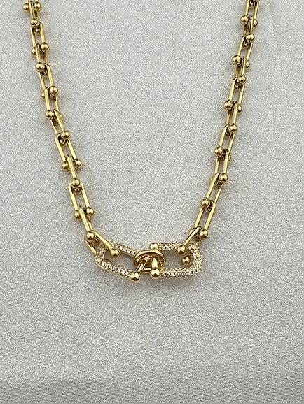 Golden Link Diamont Halskette
