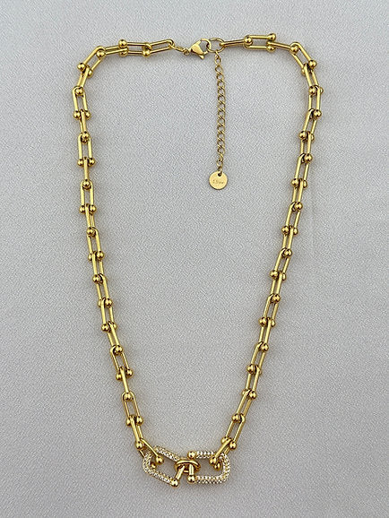 Golden Link Diamont Halskette