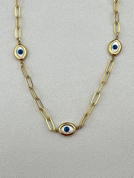 Golden Evil Eye Halskette