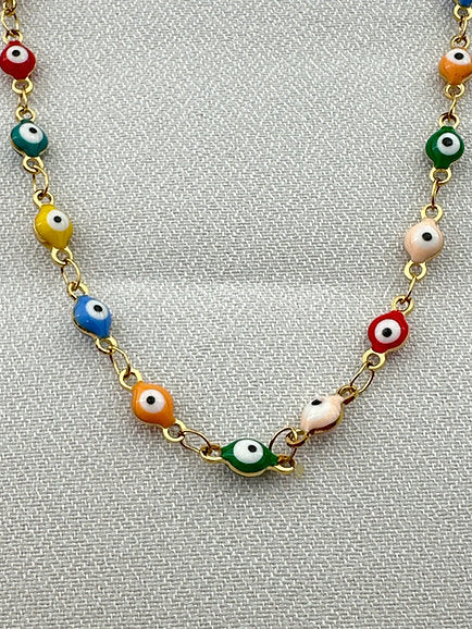 Rainbow Eye Halskette