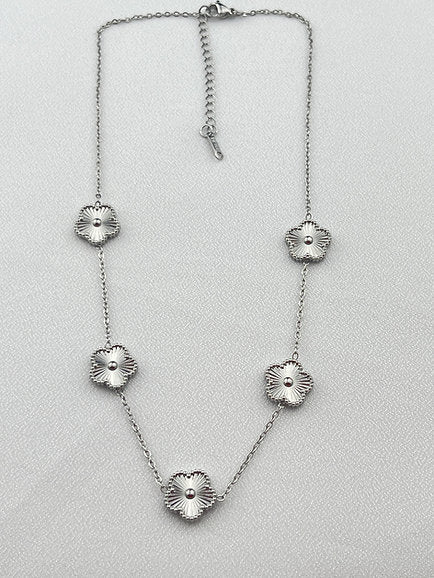 Edelstahl Kette Silver Bloom