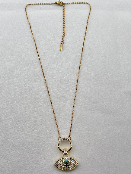 Edelstahl Kette Golden Eye