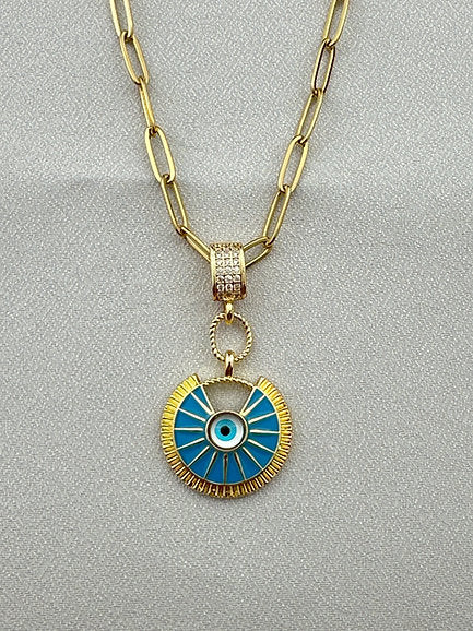 Edelstahl Kette Blue Aura