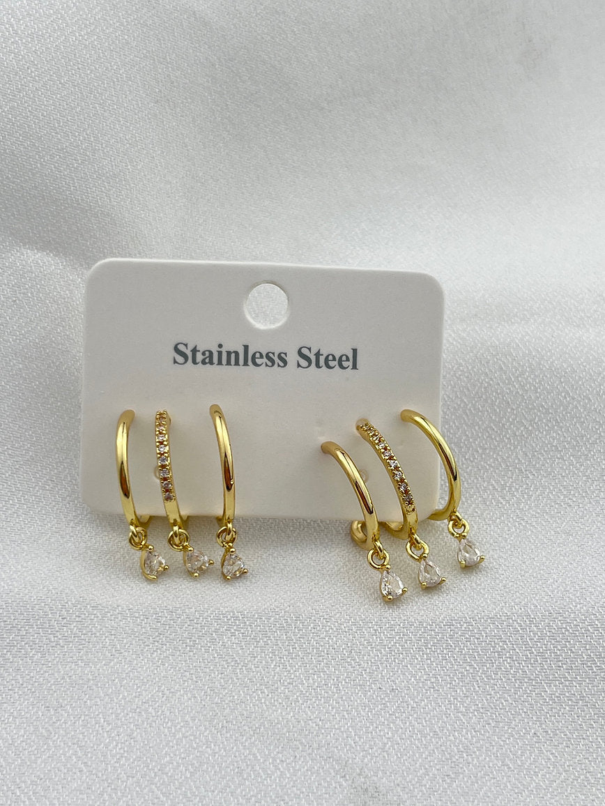 Golden Spark Edelstahl Ohrring