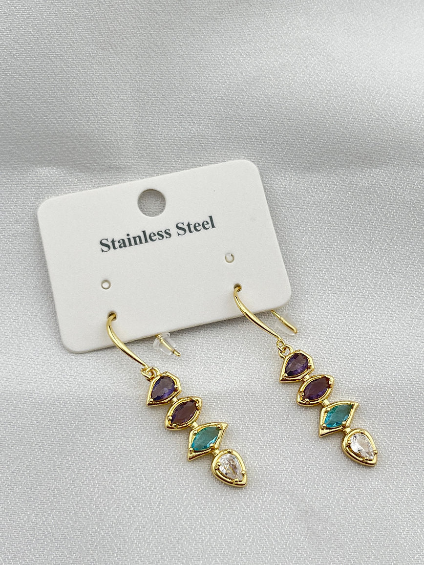 Color Show Ohrhänger mit bunten Steinen  von TC ACCESSOIRES