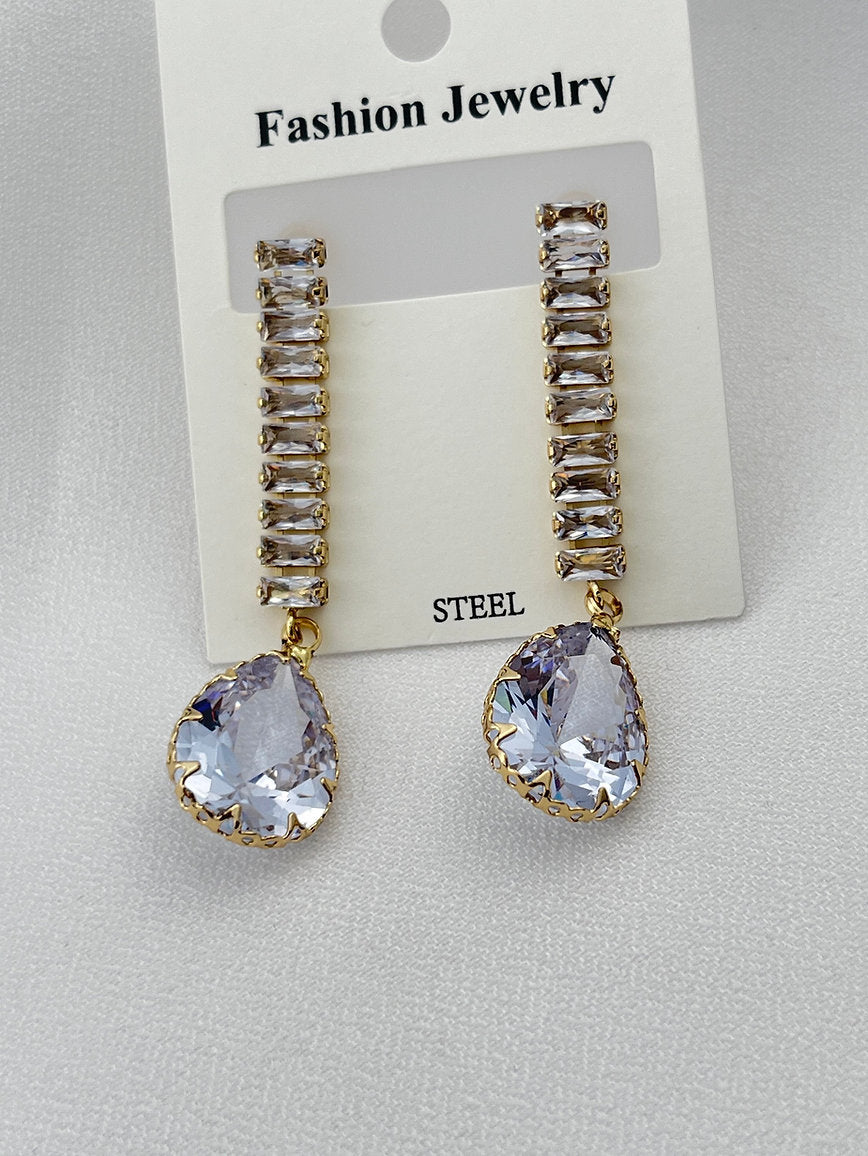 Diamond Drop Ohrhänger mit Kristallen